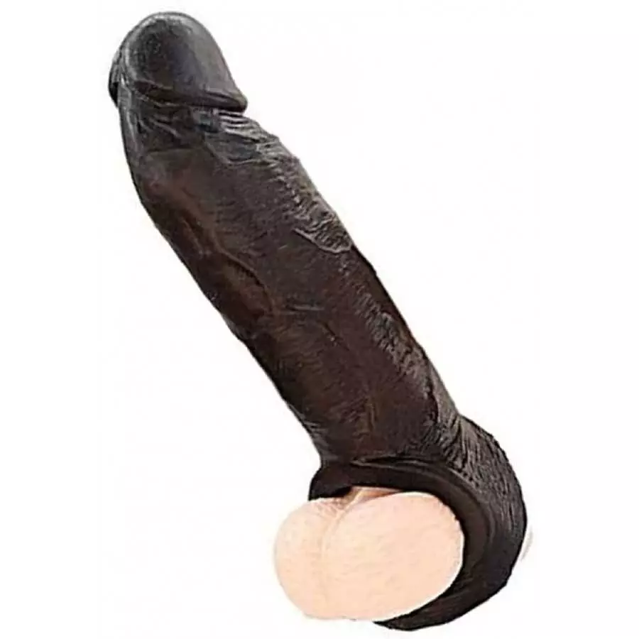 New Soft Reuse Realistic Sleeve Extender Sheath for Men Male Enhancement Extension Sleeve Black A581681 (Flesh-Colored/RR)