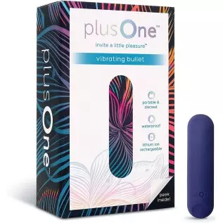 plusOne Bullet Vibrator for Women - Mini Vibrator Made of Body-Safe Silicone, Fully Waterproof, USB Rechargeable - Personal Mass