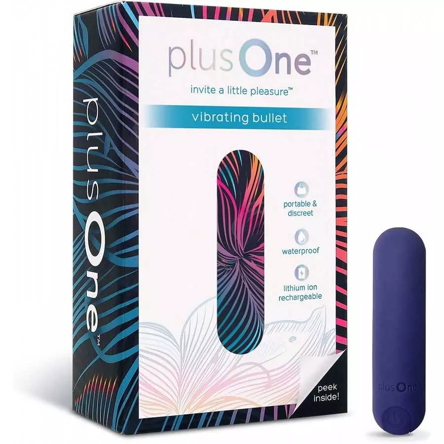 plusOne Bullet Vibrator for Women - Mini Vibrator Made of Body-Safe Silicone, Fully Waterproof, USB Rechargeable - Personal Mass plusOne Bullet Vibrator for Women - Mini Vibrator Made of Body-Safe Silicone, Fully Waterproof, USB Rechargeable - Personal Mass
