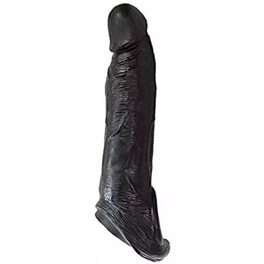 New Soft Reuse Realistic Sleeve Extender Sheath for Men Male Enhancement Extension Sleeve Black A581681 (Flesh-Colored/RR)