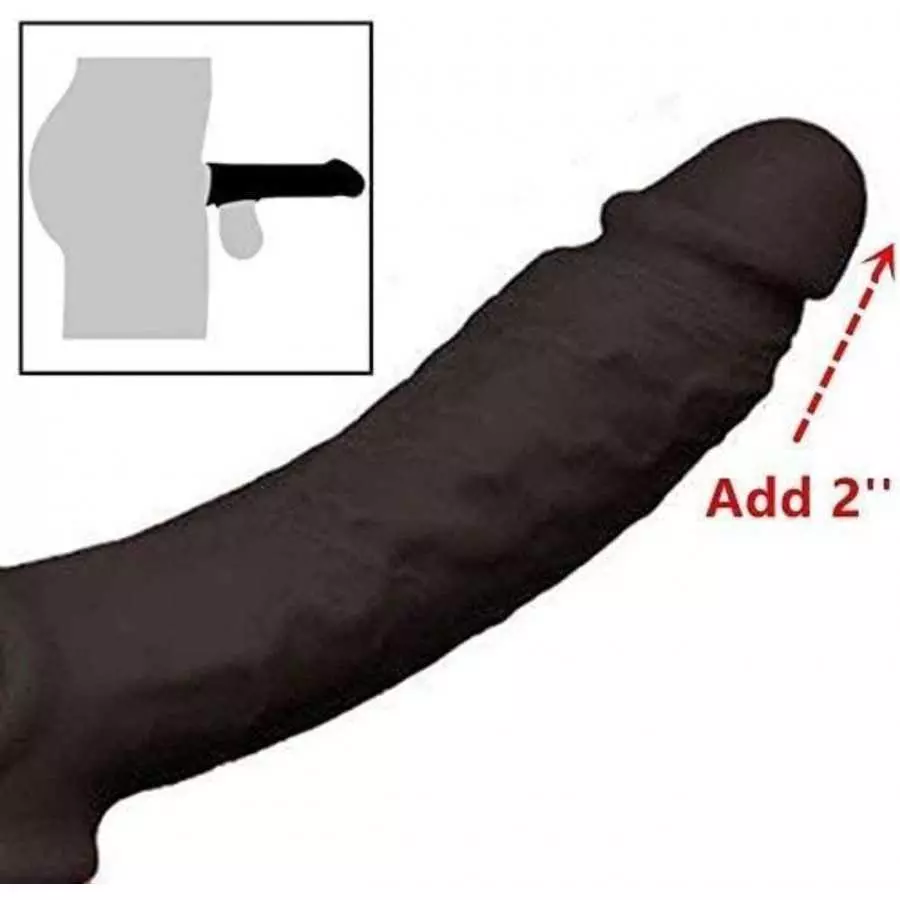 New Soft Reuse Realistic Sleeve Extender Sheath for Men Male Enhancement Extension Sleeve Black A581681 (Flesh-Colored/RR)