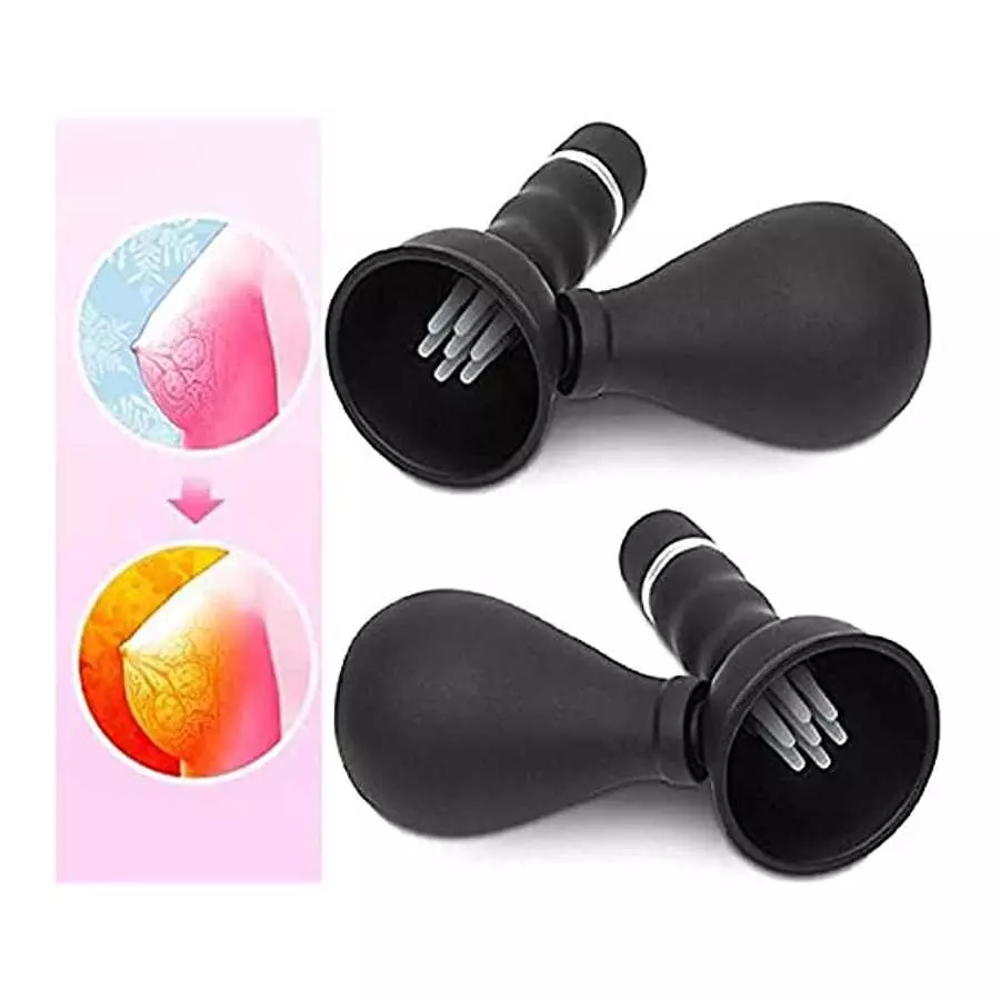 Ladies 2 Piece Women's Silicone Breast Pump Fun Nipple Massage Female Nipple Pleasure