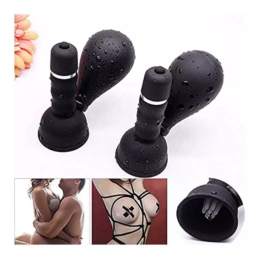 Ladies 2 Piece Women's Silicone Breast Pump Fun Nipple Massage Female Nipple Pleasure