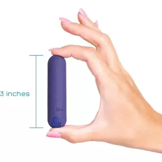 plusOne Bullet Vibrator for Women - Mini Vibrator Made of Body-Safe Silicone, Fully Waterproof, USB Rechargeable - Personal Mass