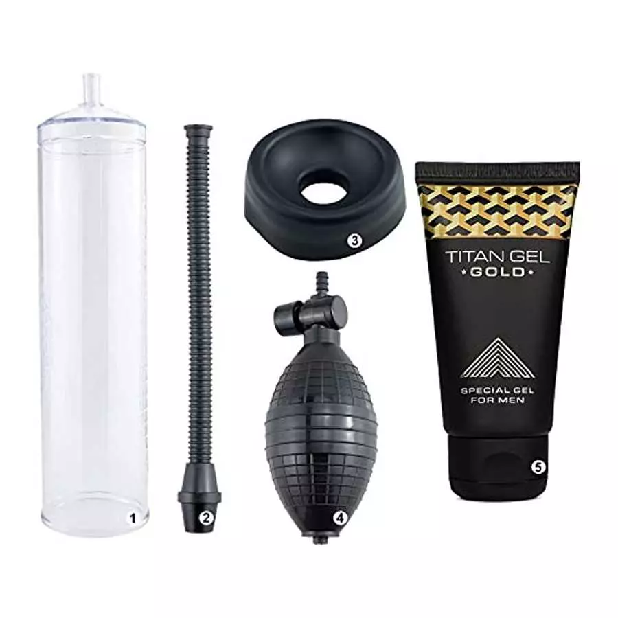 IRVY – Penispumps for Men Enlargement Pump with Tan Gel Gold - Penis Pump and Pocket Pussy Sex Toy – Masturbater for Men Penis G