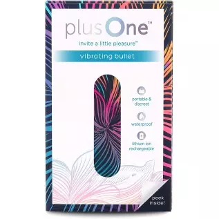 plusOne Bullet Vibrator for Women - Mini Vibrator Made of Body-Safe Silicone, Fully Waterproof, USB Rechargeable - Personal Mass