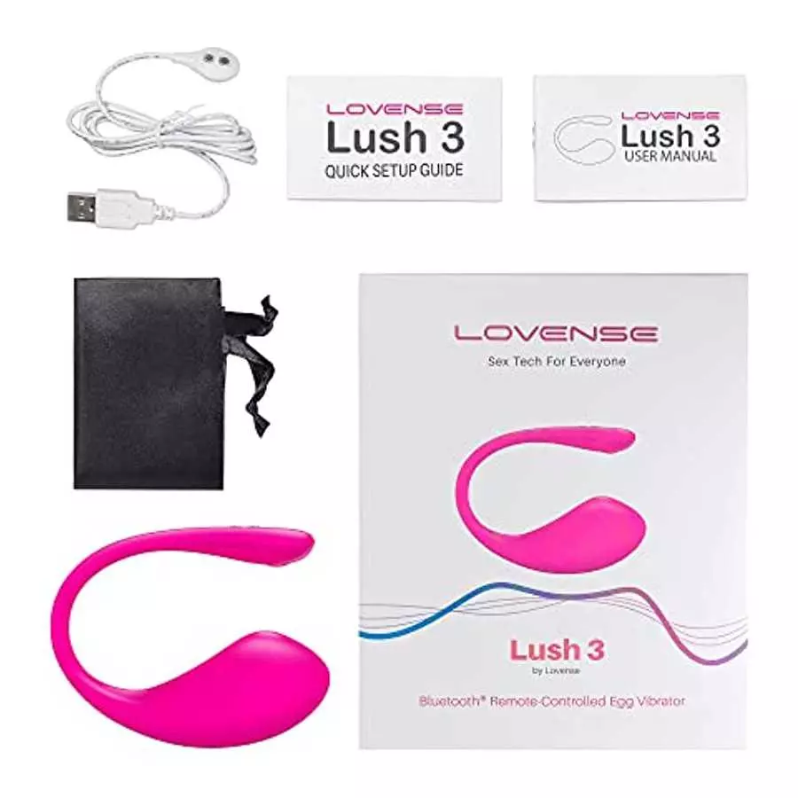 LOVENSE Lush 3 Bullet Vibrator, Upgraded Wearable Bluetooth Stimulator for Female Adult Toys, Mini Egg Style Vibrator Bullet for