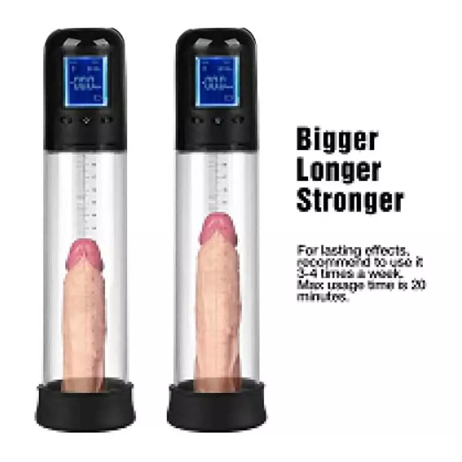 Electric Penis Vacuum Pump, Eupher Penis Enlargement Pump with 6 Suction, Penis Massager with Pocket Pussy Sleeve for Male Mastu