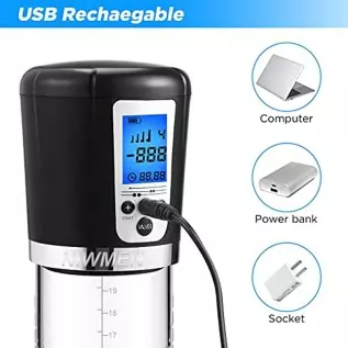 Electric Penis Vacuum Pump with 4 Suction Intensities, Automatic High-Vacuum Rechargeable Male Penis Enlargement Extend Pump Enh