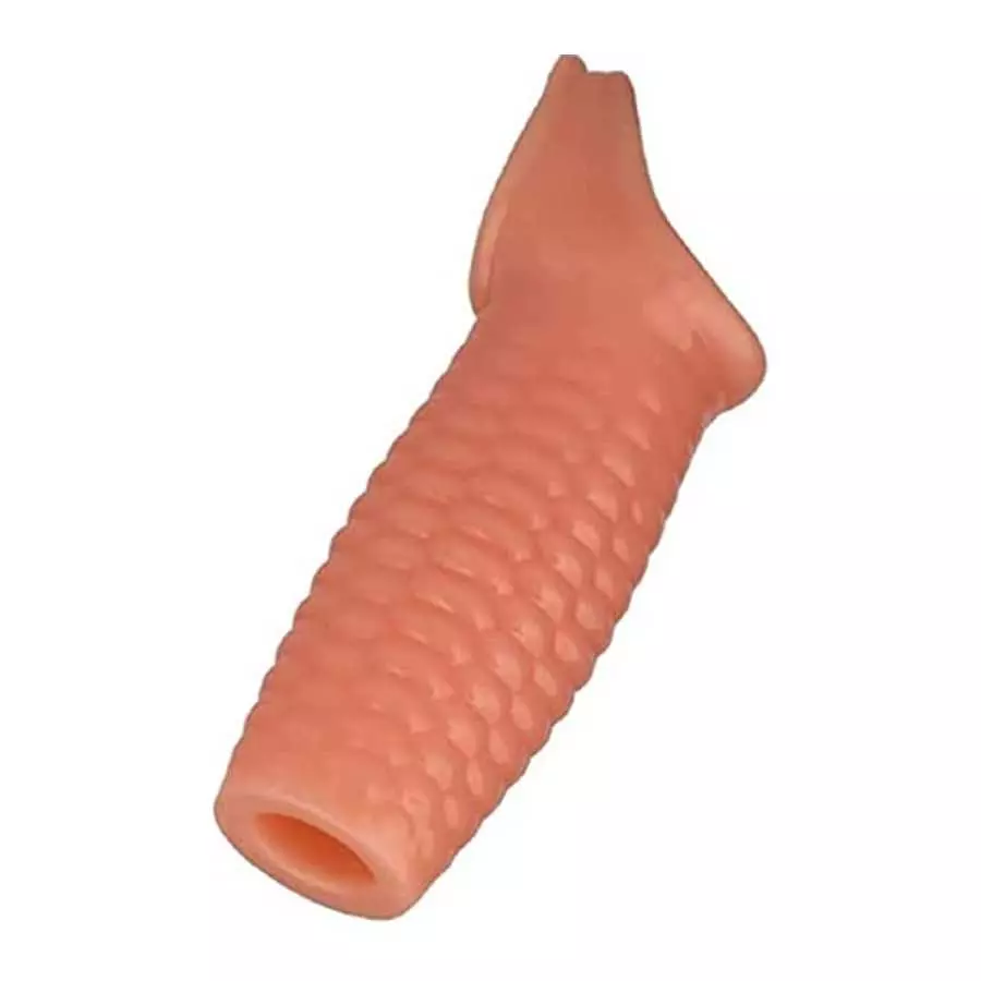 New 1225 Stretchy SleevesAdds Girth and Support Night Longer Lasting Time Size Sleeve with Ribbed Texture Y (Flesh)