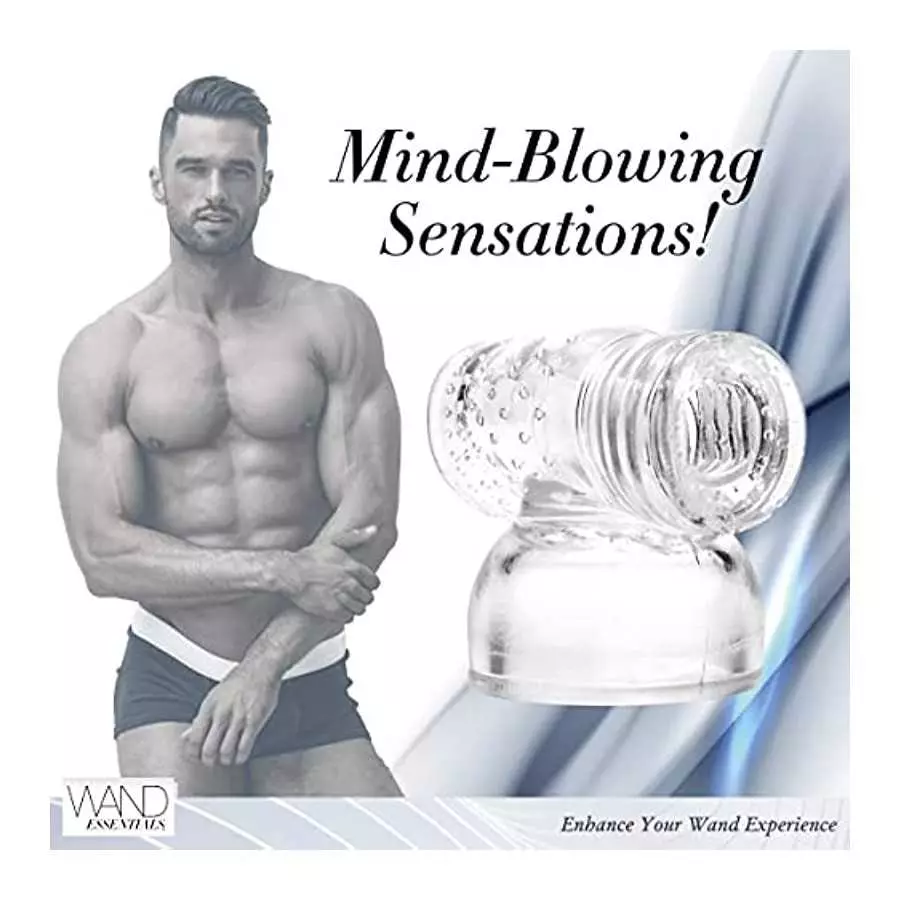 Wand Essentials Hummingbird Masturbator Attachment, Vibrating Massager Attachments for Men and Women, Dual Sided Textured Sensor