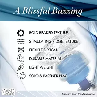 Wand Essentials Hummingbird Masturbator Attachment, Vibrating Massager Attachments for Men and Women, Dual Sided Textured Sensor Wand Essentials Hummingbird Masturbator Attachment, Vibrating Massager Attachments for Men and Women, Dual Sided Textured Sensor