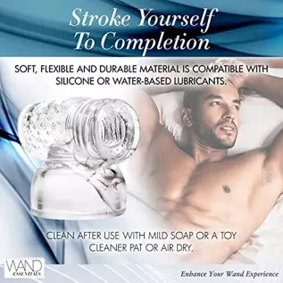 Wand Essentials Hummingbird Masturbator Attachment, Vibrating Massager Attachments for Men and Women, Dual Sided Textured Sensor Wand Essentials Hummingbird Masturbator Attachment, Vibrating Massager Attachments for Men and Women, Dual Sided Textured Sensor