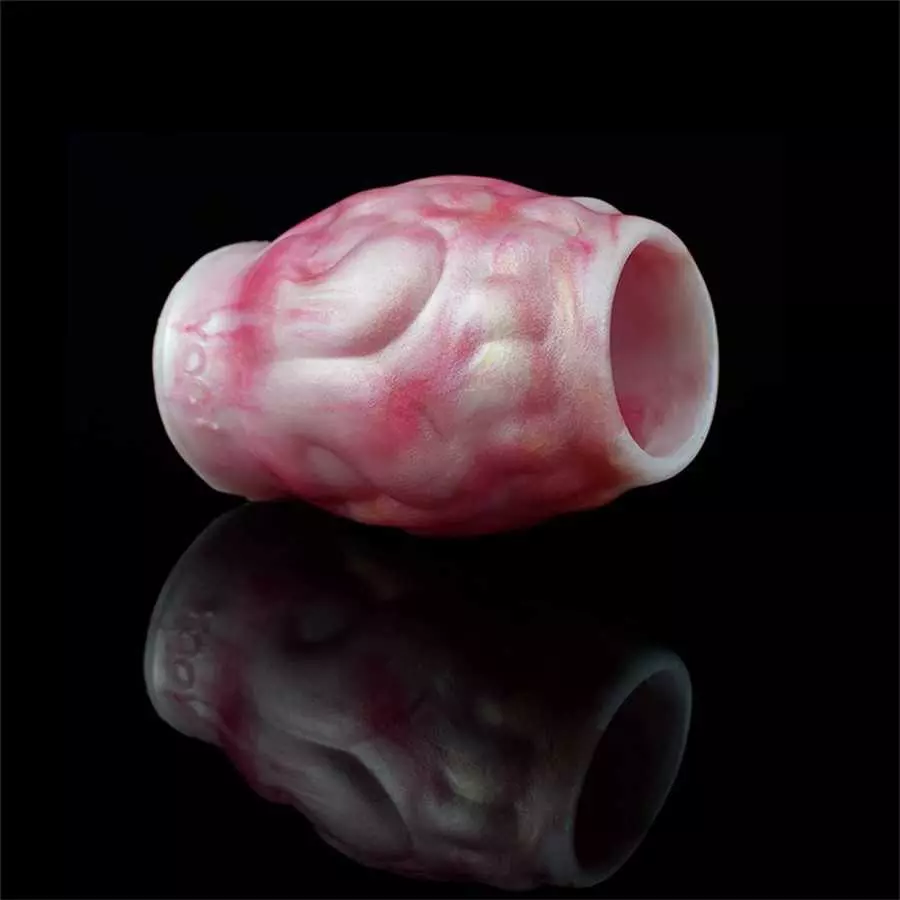 Hollow Male Penis Sleeve Silicone Penis Enlarger Sleeves Men Sex Toy, Small Penis Sheath with Knot for Male Adult Toys, 3 Differ