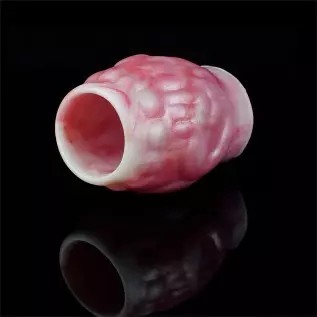 Hollow Male Penis Sleeve Silicone Penis Enlarger Sleeves Men Sex Toy, Small Penis Sheath with Knot for Male Adult Toys, 3 Differ