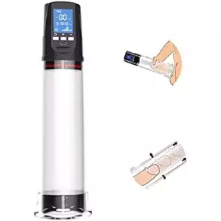 Electric Vacuum Vibrating Penis Pump with Pocket Pussy, 6 Suction & 9 Vibration Intensities, Penispumps for Men Enlargement Exte