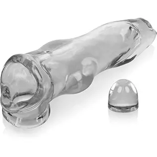 DFGHJKL Mazur Clear Male Rod Extension and Girth Enhancer Sleeve with Bolls Ring Sat1sfaction Store 47446