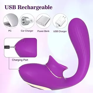 Bendable Clitoralis Stimulator Vibrators for Women, 2 in 1 Licking & Vibrating Rechargeable Dildo Vibrator with 10 Modes, Clit L