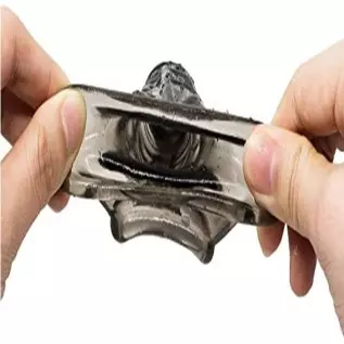 2022 Soft Realistic Sleeve Extender Sheath for Men Male Enhancement Extension Sleeve-Upgrade Design (Transparent-XL F)