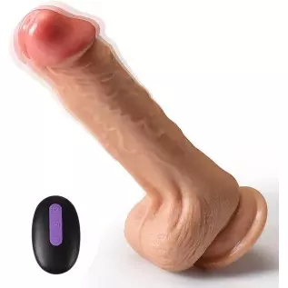 Thrusting Dildo Vibrator Sex Toy for Women, Realistic Vibrating Dildo w/5 Thrusts & 8 Vibrations, Strong Suction Cup Silicone Di