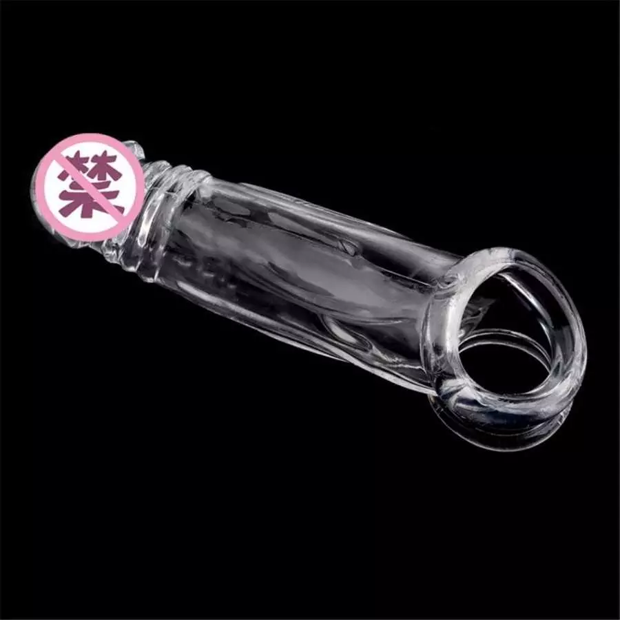 Shaft Sleeve Soft Silicone Penis Sleeve Extended Sleeve Delay Ejaculation Shaft Ring Erection Erotic Adult Sex Toy (Skin)