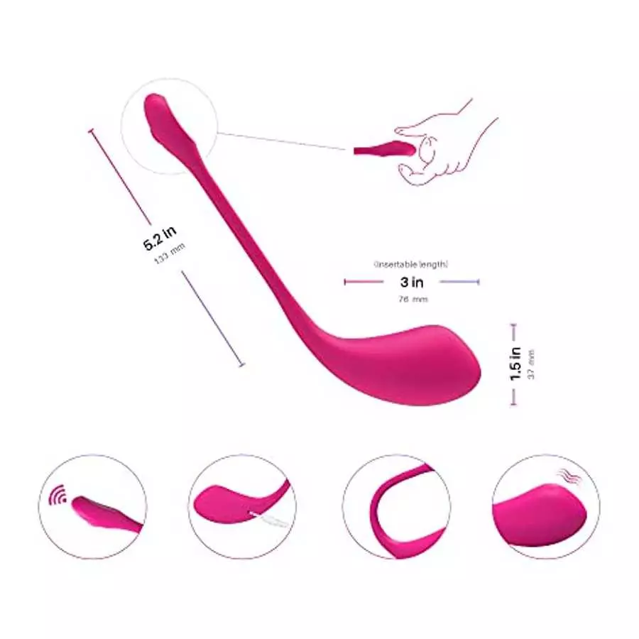 LOVENSE Lush 2 Bullet Vibrator, Mini Vibrator Bullet for Women Vibrating Ball, Powerful & Quiet Wireless Silicone Stimulator, Bl